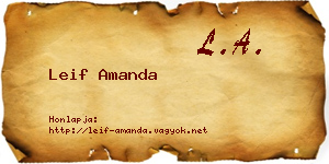 Leif Amanda névjegykártya